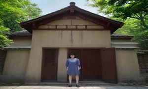 游戏玩家使用梨加速器连接日本服务器，屏幕显示延迟65ms，背景是暗色游戏房间灯光